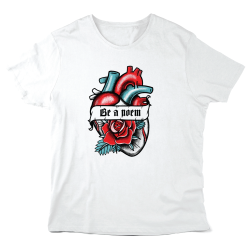 T-Shirt imprimé à message - Cadeau illustration saint valentin - Be a poem