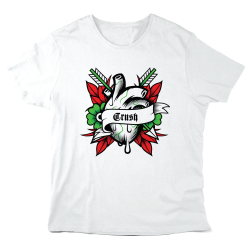 T-Shirt imprimé à message - Cadeau illustration coeur - Crush