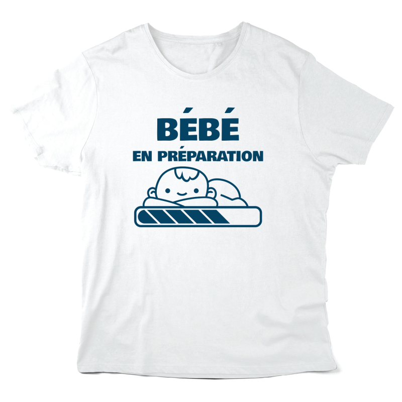 T-Shirt imprimé à message - Cadeau Annonce naissance - bébé en cours de préparation