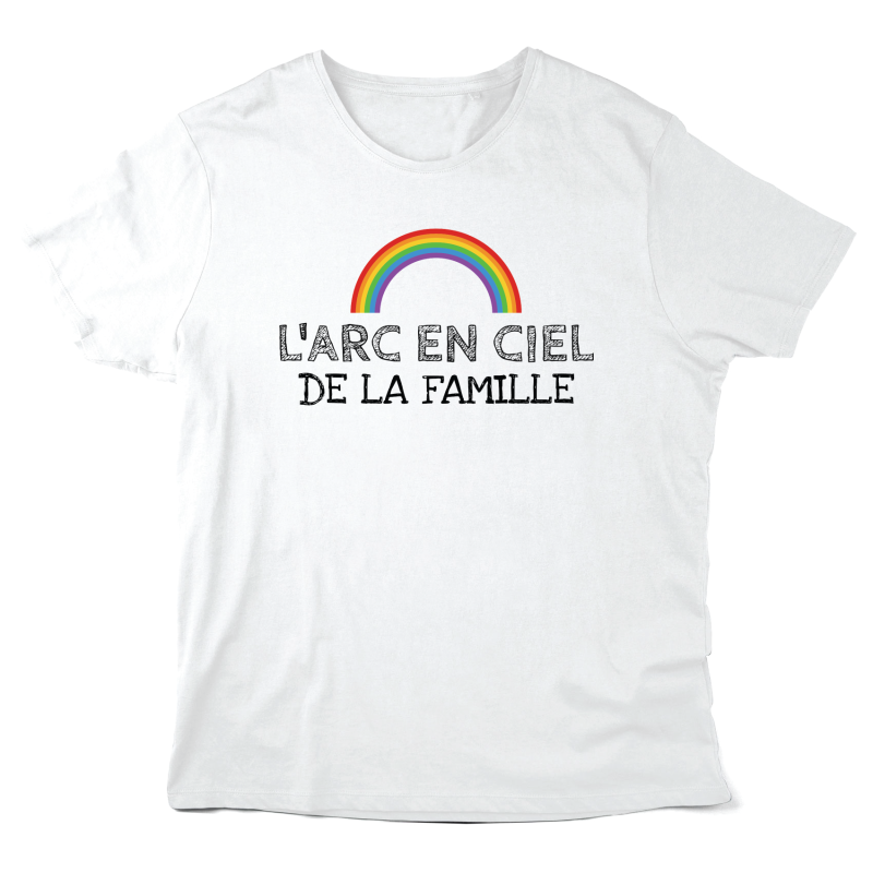 T-Shirt imprimé à message - Cadeau - L'arc en ciel de la famille