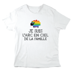 T-Shirt imprimé à message - Cadeau - Je suis l'arc en ciel de la famille