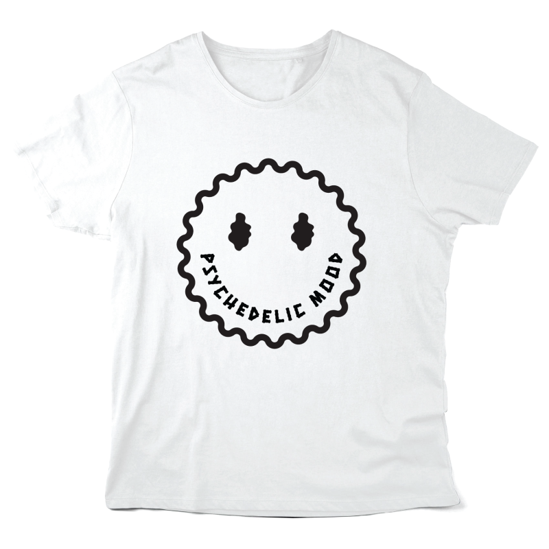 T-Shirt imprimé à message - Cadeau illustration smiley - psychédélique mood