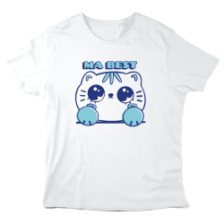 T-Shirt imprimé à message - Cadeau humour apéro - Chat Ma best