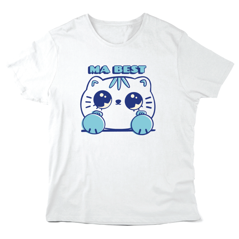 T-Shirt imprimé à message - Cadeau humour apéro - Chat Ma best
