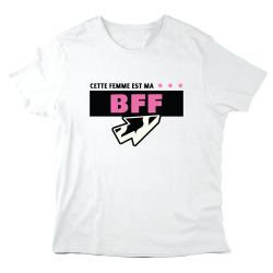 T-Shirt imprimé à message - Cadeau amitié  - Cette femme est ma bff
