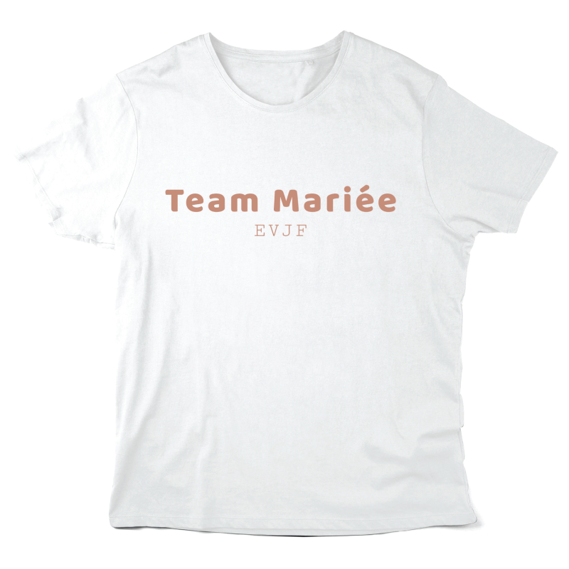 T-Shirt imprimé à message - Cadeau Mariage  - Team mariée evjf
