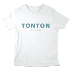 T-Shirt imprimé à message - Cadeau famille  - tonton adoré