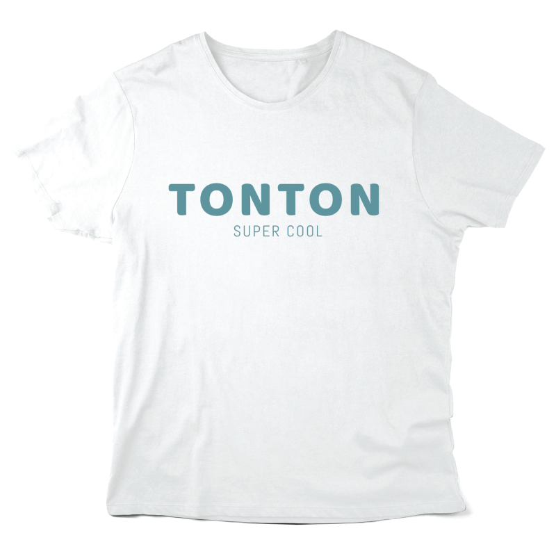 T-Shirt imprimé à message - Cadeau famille  - tonton super cool