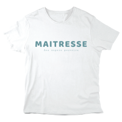 T-Shirt imprimé à message - Cadeau métiers fin année scolaire  - Maitresse aux supers pouvoirs