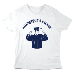 T-Shirt imprimé à message - Cadeau diplôme  - Allergique avec moi