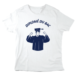 T-Shirt imprimé à message - Cadeau diplôme  - Diplômé du bac