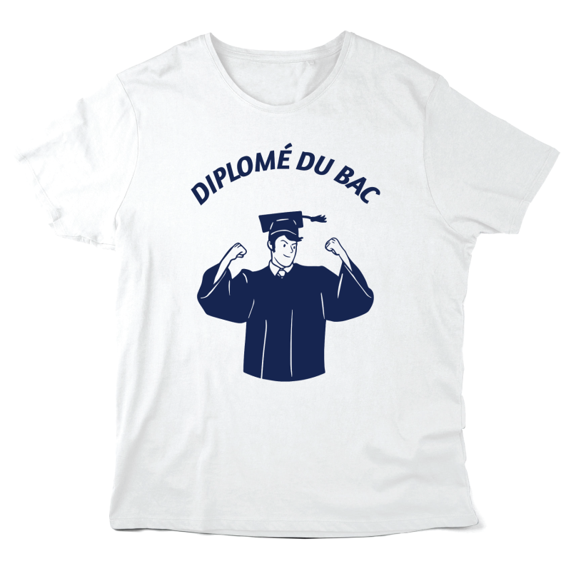 T-Shirt imprimé à message - Cadeau diplôme  - Diplômé du bac