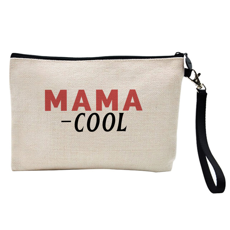 Pochette Trousse à crayons et maquillage - Lin - Cadeau fête des mères - Maman-cool