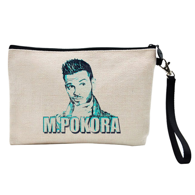 Pochette Trousse à crayons et maquillage - Lin - Cadeau célébrité - M pokora