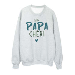 Sweat shirt imprimé à message - Cadeau fête des pères - Mon papa chéri