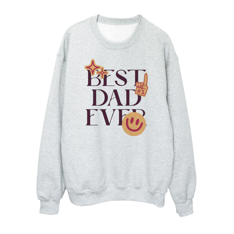 Sweat shirt imprimé à message - Cadeau fête des pères -  Best dad ever