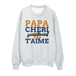 Sweat shirt imprimé à message - Cadeau fête des pères - Papa chéri je t'aime pour la vie