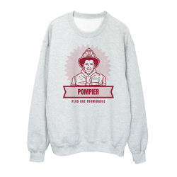 Sweat shirt imprimé à message - Cadeau Métiers - Pompier plus que formidable