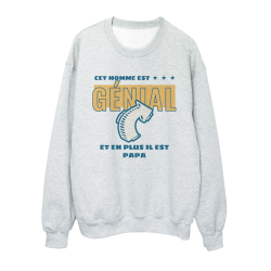 Sweat shirt imprimé à message - Cadeau fête des pères - Cet homme est génial et en plus il est papa
