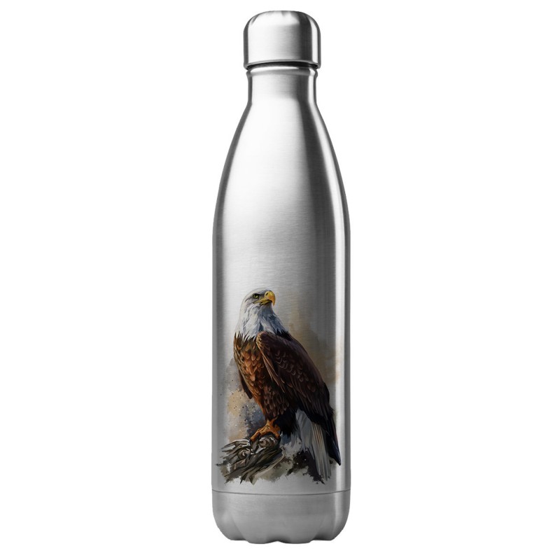 Bouteille gourde isotherme acier inox  - 500 ml - Illustration aigle