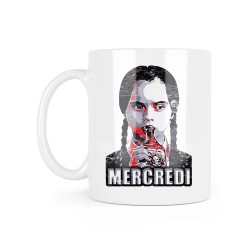 Mug céramique à message - Cadeau série cinéma - Mercredi