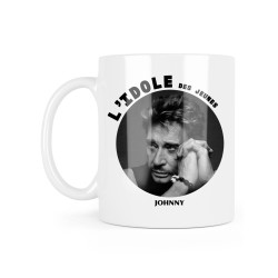Mug céramique à message - Cadeau Célébrité - L'idole des jeunes johnny