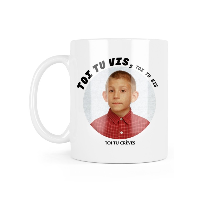 Mug céramique à message - Cadeau Série - Dewey toi tu vis toi tu vis toi tu crèves
