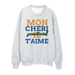 Sweat shirt imprimé à message - Cadeau Saint Valentin - Mon chéri t'aime pour la vie