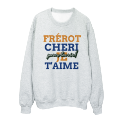 Sweat shirt imprimé à message - Cadeau famille - Frérot chéri je t'aime pour la vie