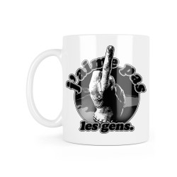 Mug céramique à message - Cadeau cinéma humour - Addams la chose J'aime pas les gens