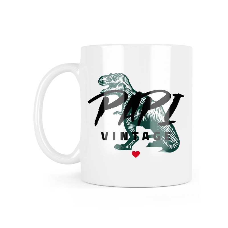 Mug céramique à message - Cadeau humour - fête grands pères - Papi vintage