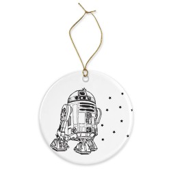 Décoration céramique - Cadeau Ornement Noël sapin -  imprimé illustration robot r2d2 - France