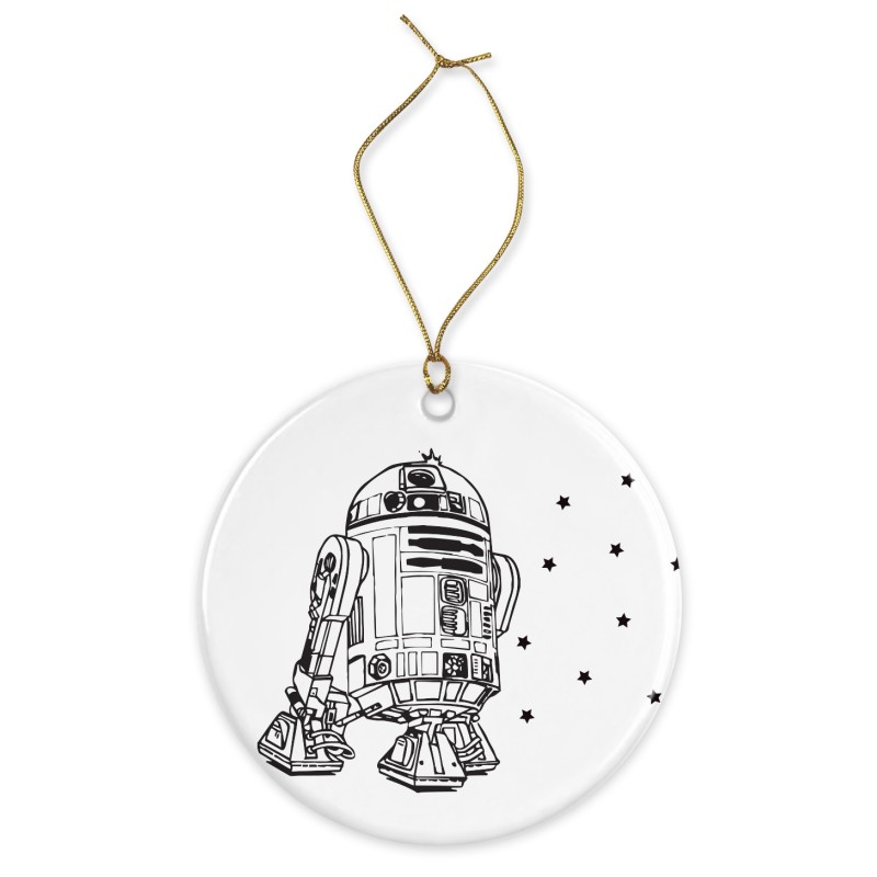 Décoration céramique - Cadeau Ornement Noël sapin -  imprimé illustration robot r2d2 - France