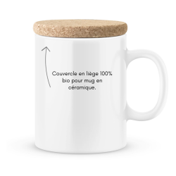 Couvercle en liège pour mug céramique
