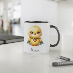 Mug tasse enfant personnalisable avec prénom - Céramique - Cadeau unique - Animaux super héros poussin - France