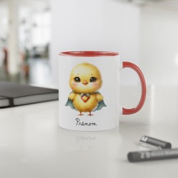 Mug tasse enfant personnalisable avec prénom - Céramique - Cadeau unique - Animaux super héros poussin - France
