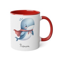 Mug tasse enfant personnalisable avec prénom - Céramique - Cadeau unique - Animaux super héros panda - France
