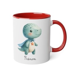 Mug tasse enfant personnalisable avec prénom - Céramique - Cadeau unique - Animaux super héros dinosaure - France
