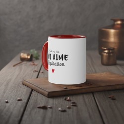 Mug céramique à message - Idée cadeau Original et imprimé sport passion équitation - Juste une fille qui aime l'equitation - Fra