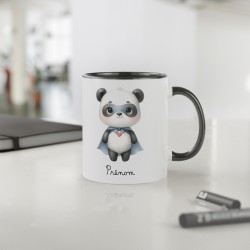 Mug tasse enfant personnalisable avec prénom - Céramique - Cadeau unique - Animaux super héros panda - France