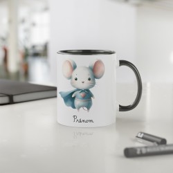 Mug tasse enfant personnalisable avec prénom - Céramique - Cadeau unique - Animaux super héros souris - France