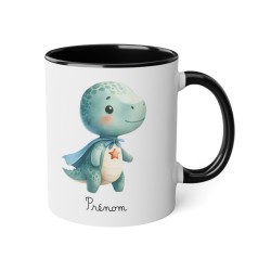 Mug tasse enfant personnalisable avec prénom - Céramique - Cadeau unique - Animaux super héros dinosaure - France