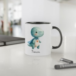 Mug tasse enfant personnalisable avec prénom - Céramique - Cadeau unique - Animaux super héros dinosaure - France