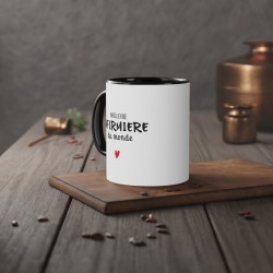 Mug céramique - Tasse Drôle et Originale - Idée cadeau pour soignants - Meilleure infirmière du monde - France