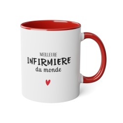 Mug céramique - Tasse Drôle et Originale - Idée cadeau pour soignants - Meilleure infirmière du monde - France