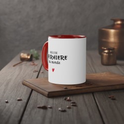 Mug céramique - Tasse Drôle et Originale - Idée cadeau pour soignants - Meilleure infirmière du monde - France