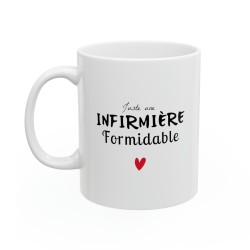 Mug céramique - Tasse Drôle et Originale - Idée cadeau pour soignants -Juste une infirmière formidable - France