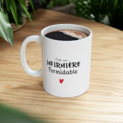 Mug céramique - Tasse Drôle et Originale - Idée cadeau pour soignants -Juste une infirmière formidable - France
