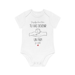 Body Bébé Drôle - Imprimé Humour et Citations - Cadeau Naissance Original - J'ai quelque chose a te dire tu vas devenir papa - F