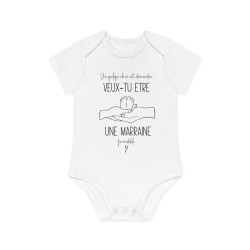 Body Bébé Drôle - Imprimé Humour et Citations - Cadeau Naissance Original - J'ai quelque chose a te demander veux tu être un mar